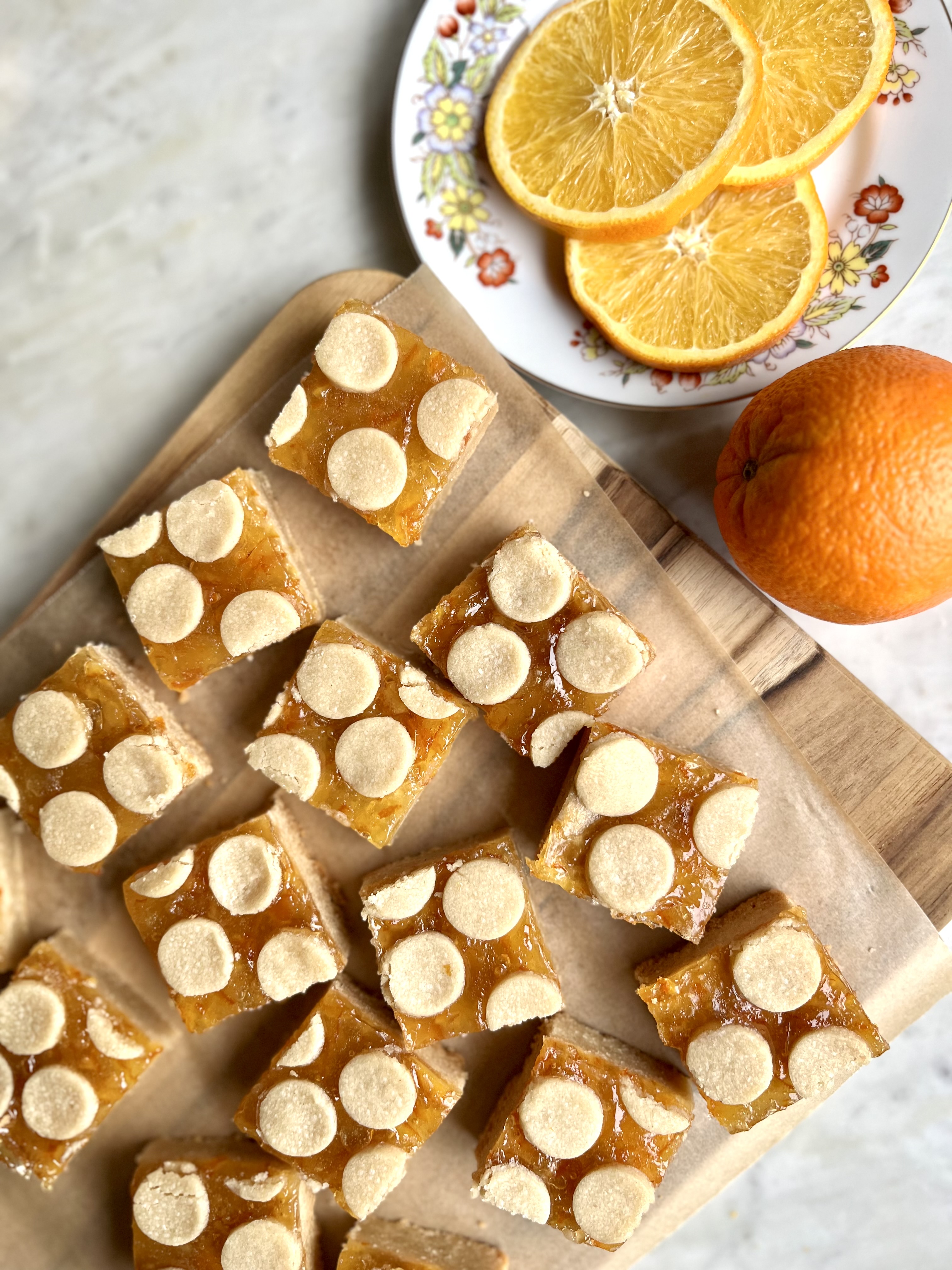 Orange Marmalade Polka Dot Bars